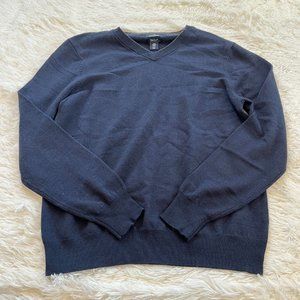 DAniel Hechter Mens Sweater Medium Blue 100% Extra Fine Merino Wool Preppy 15966
